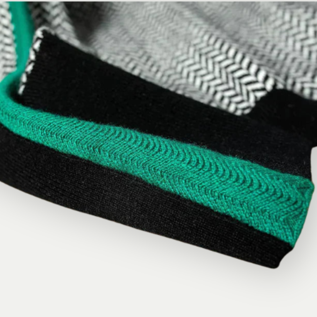 Elena | Herringbone Luxe Turtleneck