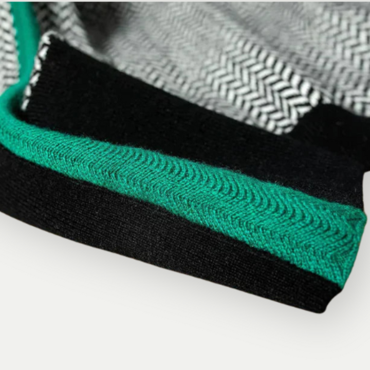 Elena | Herringbone Luxe Turtleneck