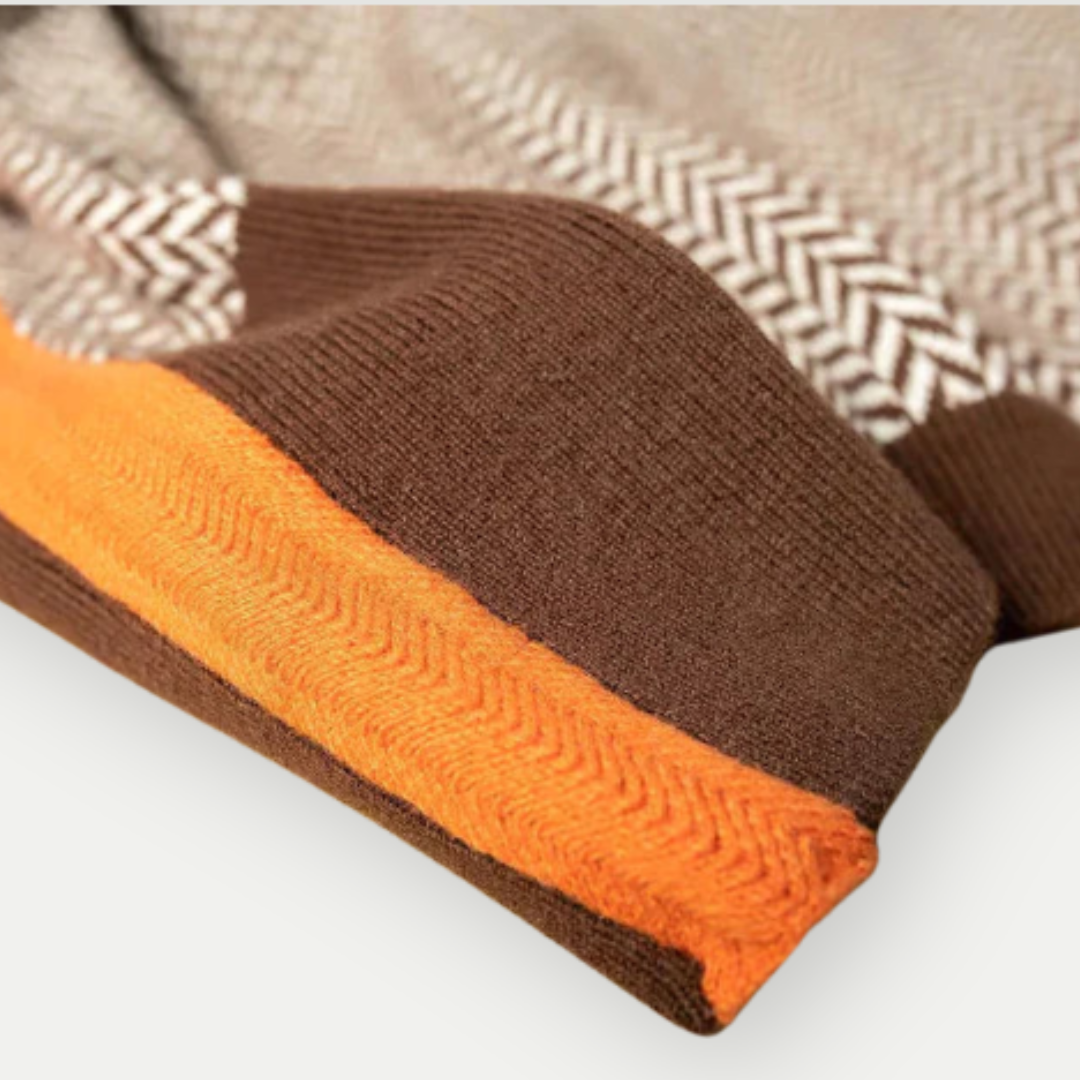 Elena | Herringbone Luxe Turtleneck