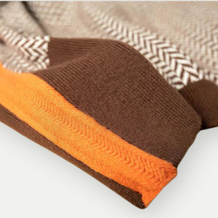 Elena | Herringbone Luxe Turtleneck