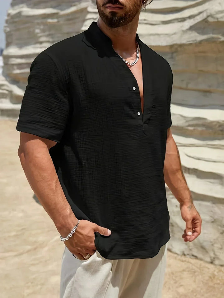 Scott | Cozy Stand-Collar Summer Shirt