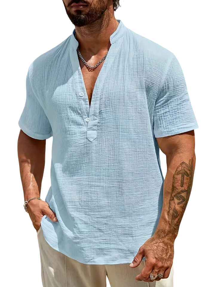 Scott | Cozy Stand-Collar Summer Shirt