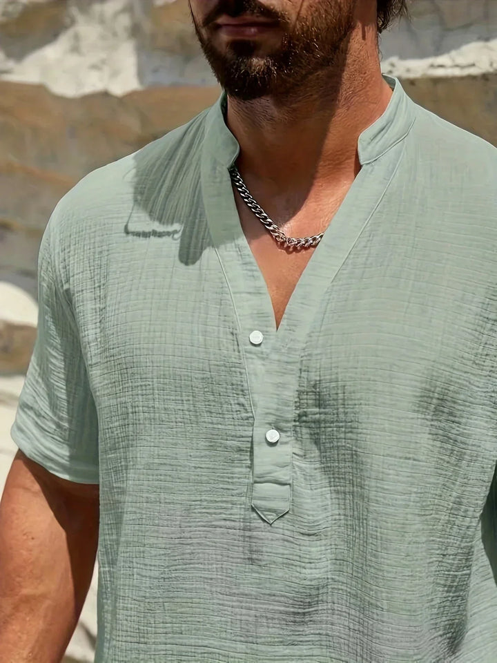 Scott | Cozy Stand-Collar Summer Shirt