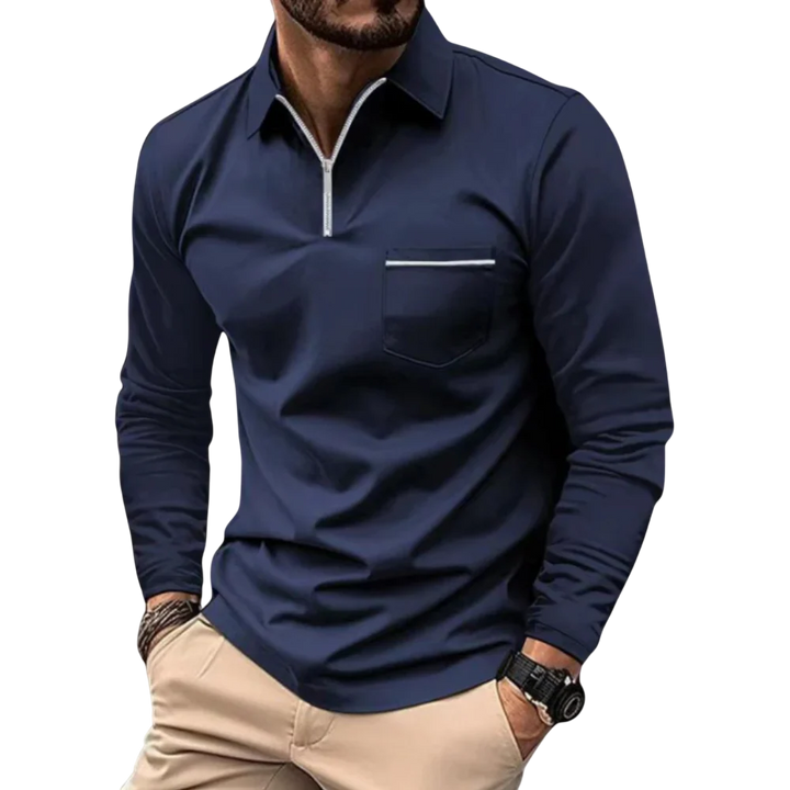 Maximus | Sleek Zip-Up Collared Shirt