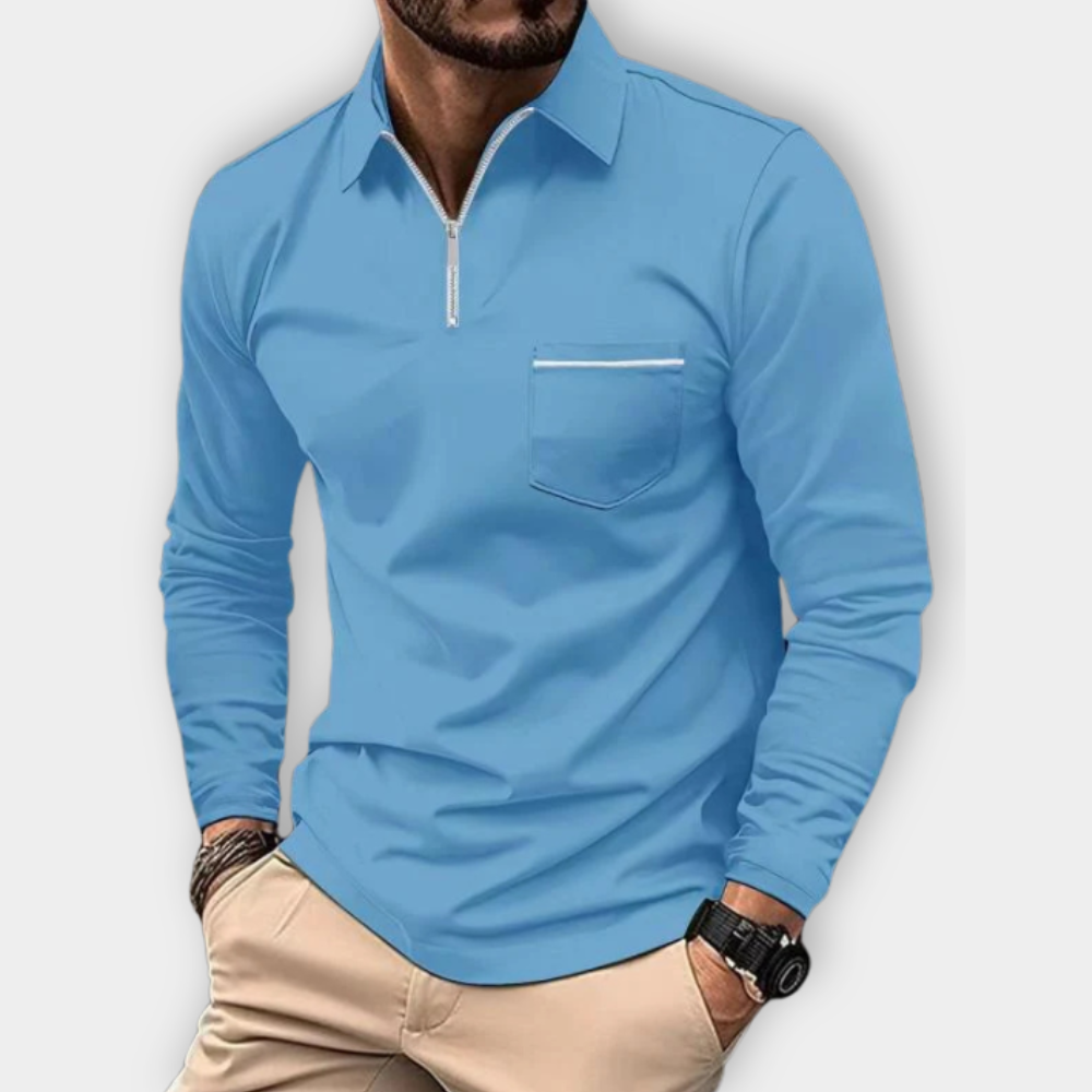 Maximus | Sleek Zip-Up Collared Shirt