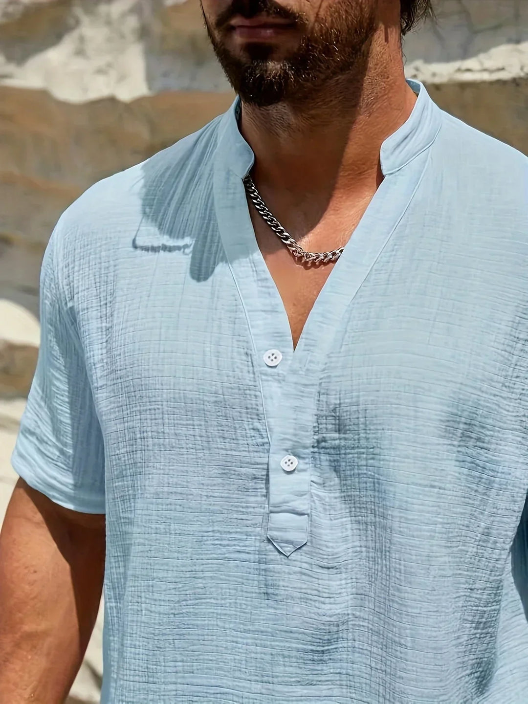 Scott | Cozy Stand-Collar Summer Shirt
