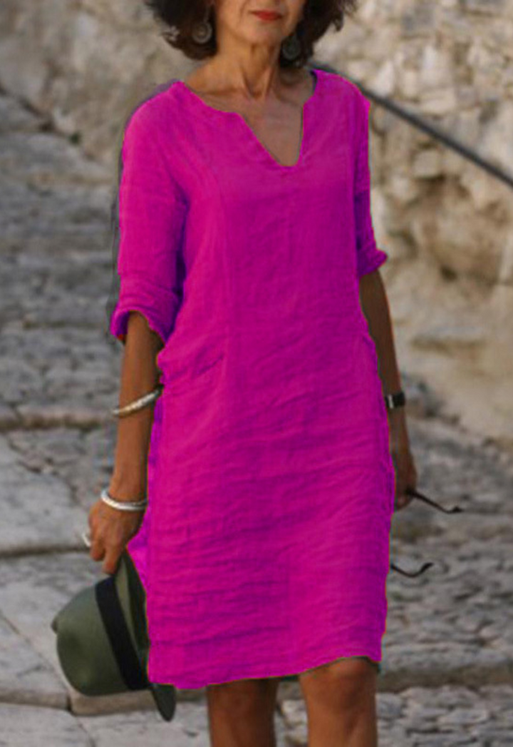 Elvy | Sleek V-Neck Dress