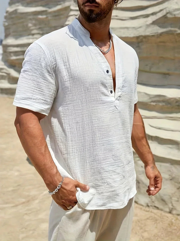 Scott | Cozy Stand-Collar Summer Shirt