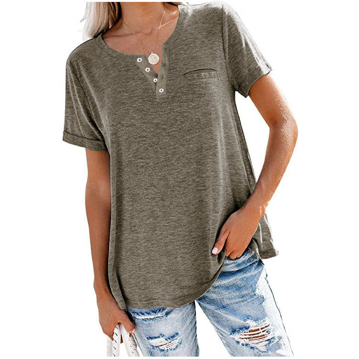 Steffany | Simple V-Neck Shirt
