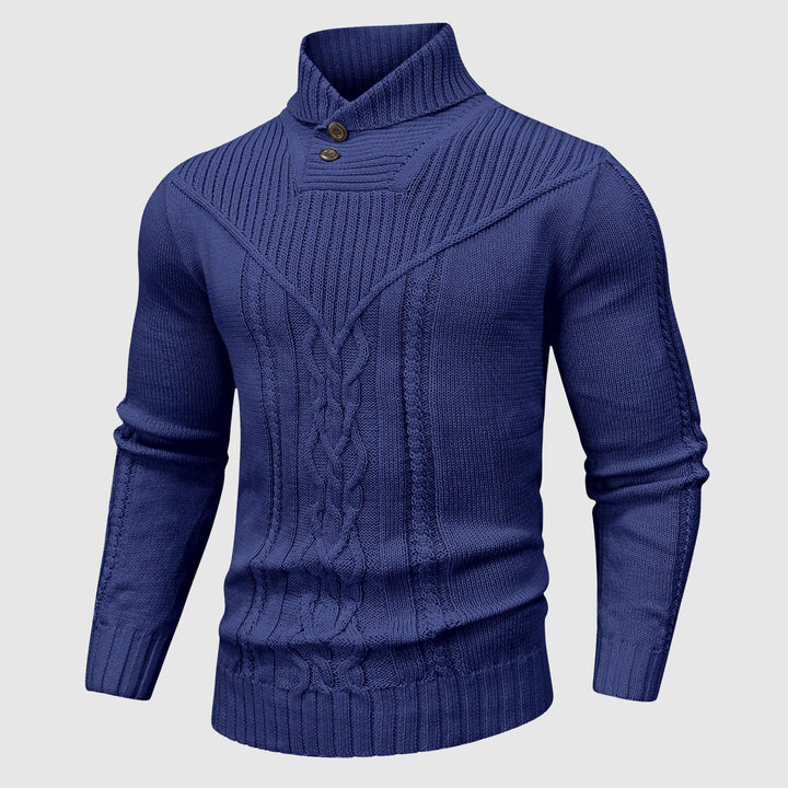 Paul | Veneti Tailored Pullover with Stand-Up Collar