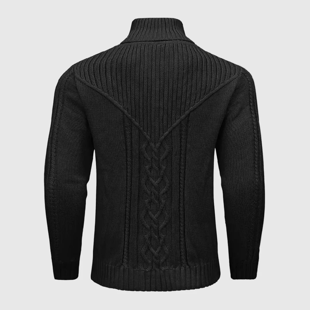 Paul | Veneti Tailored Pullover with Stand-Up Collar