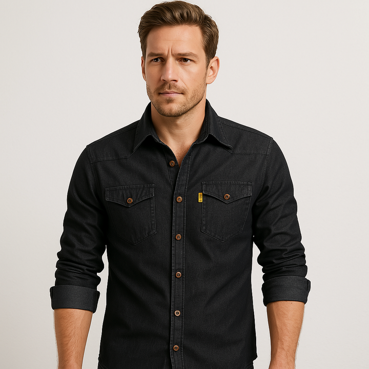 Bruce | Cotton Denim Shirt