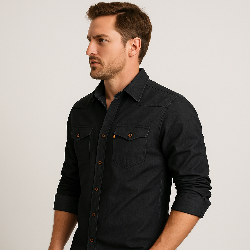 Bruce | Cotton Denim Shirt