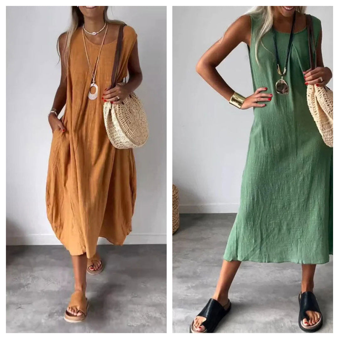 Sabrina | Casual Sleeveless Pocket Dress