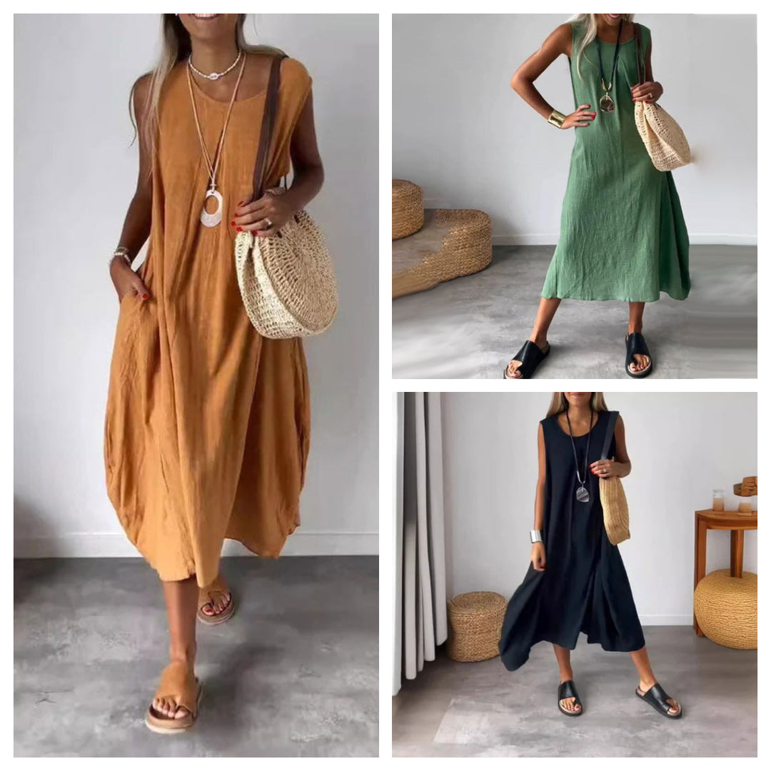 Sabrina | Casual Sleeveless Pocket Dress