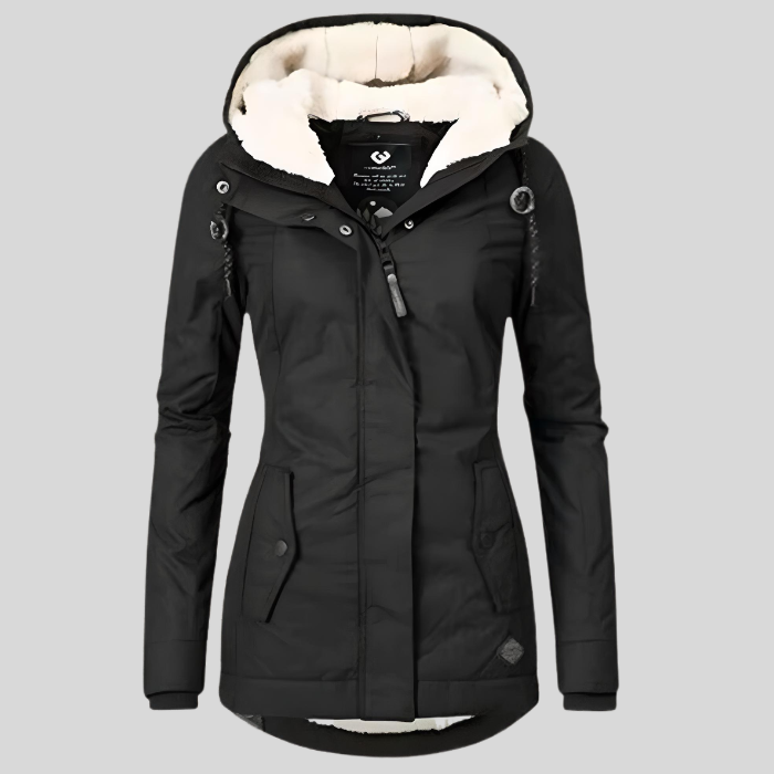 Eleanor | Waterproof Long Jacket with Hood and Lining