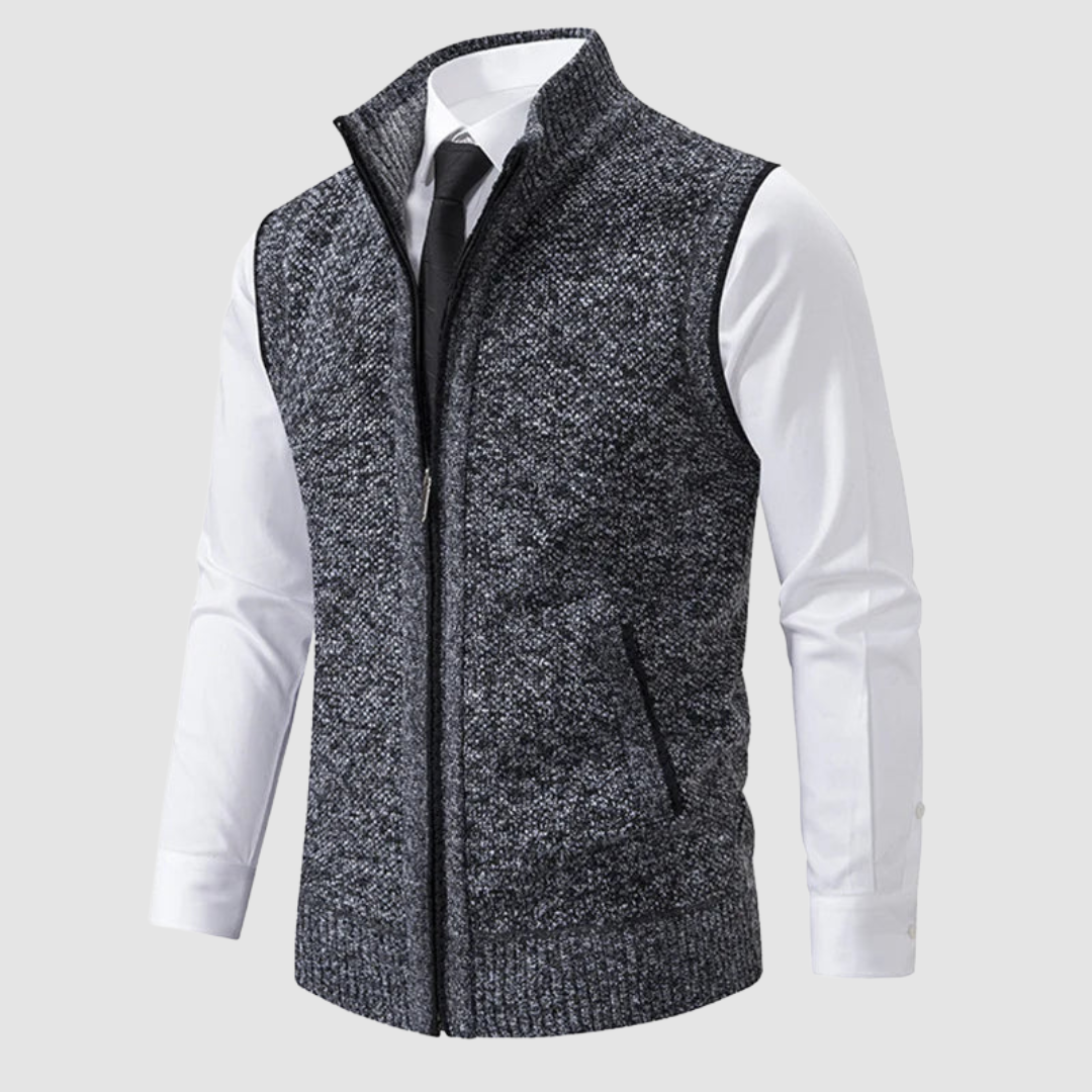 Neil | Versatile Knit Italian Zip Vest