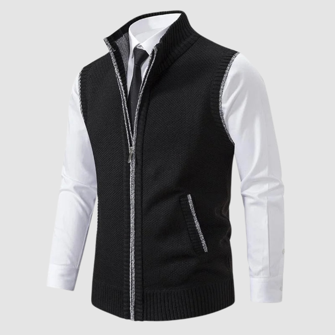 Neil | Versatile Knit Italian Zip Vest