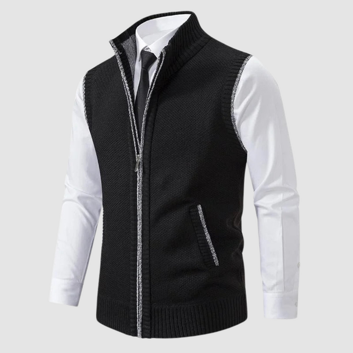 Neil | Versatile Knit Italian Zip Vest