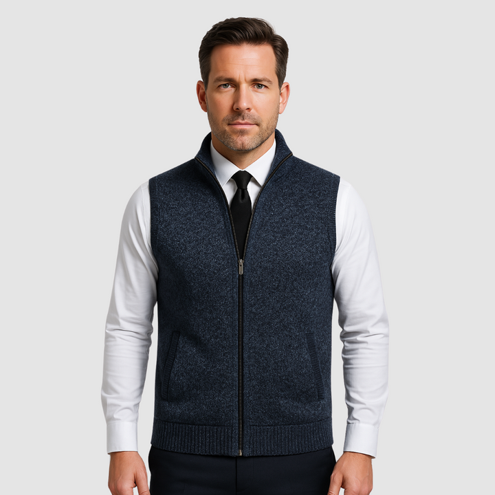 Neil | Versatile Knit Italian Zip Vest