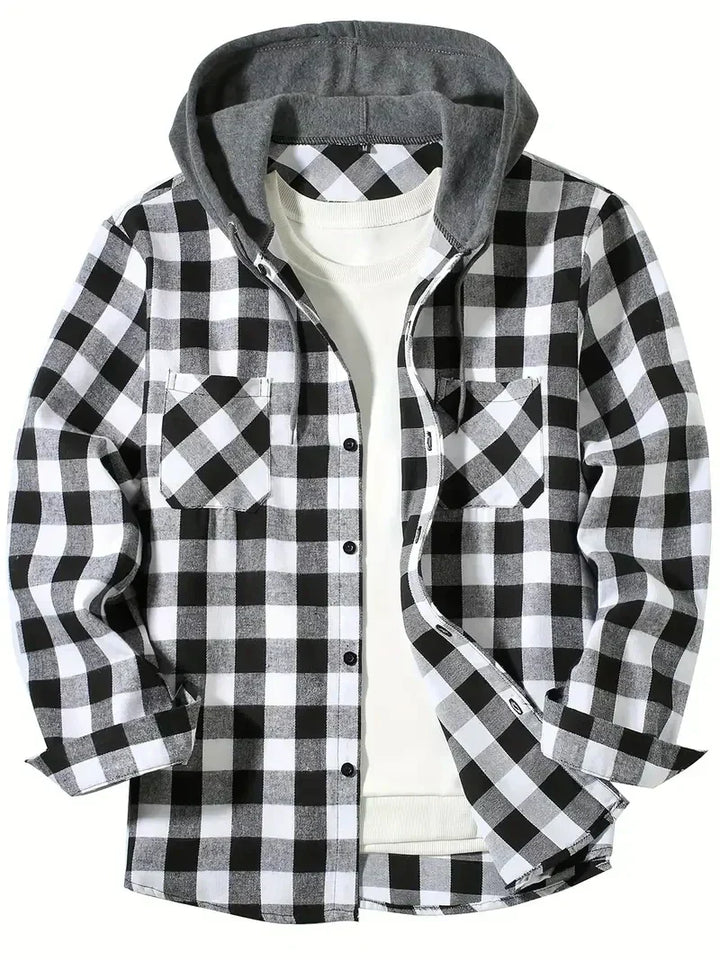 Blaide | Plaid Hooded Jacket