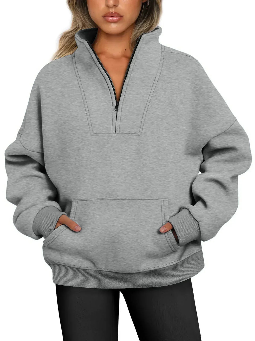 Lunette | Cozy Quarter-Zip Pullover Sweatshirt