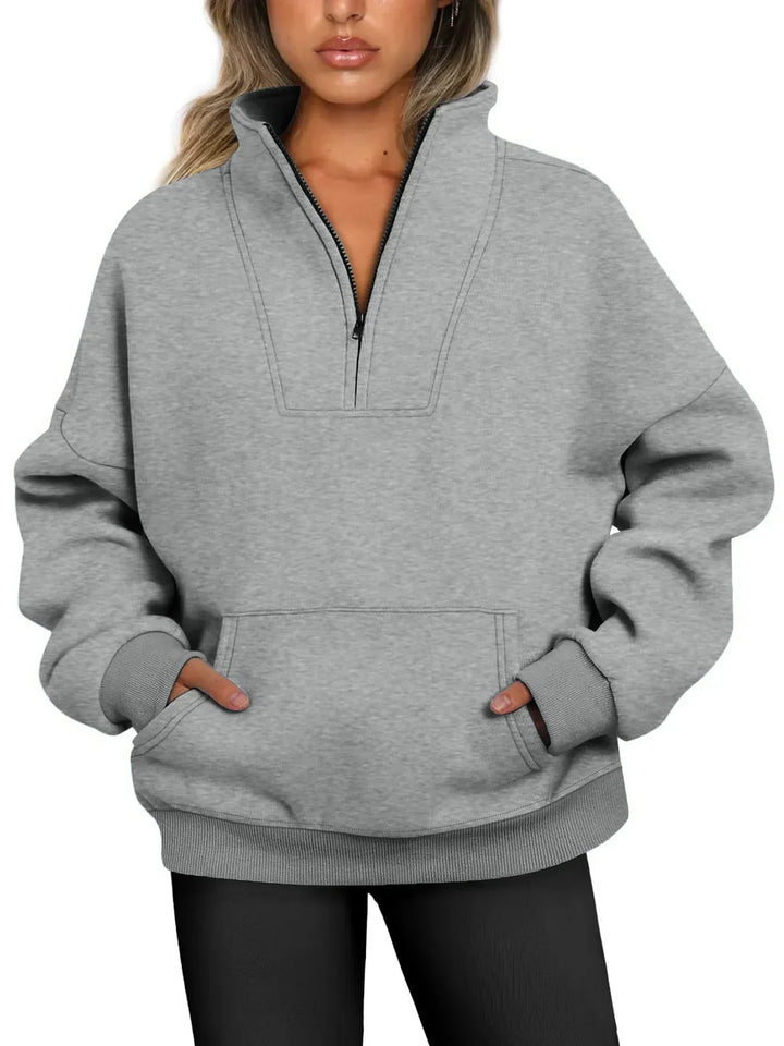 Lunette | Cozy Quarter-Zip Pullover Sweatshirt