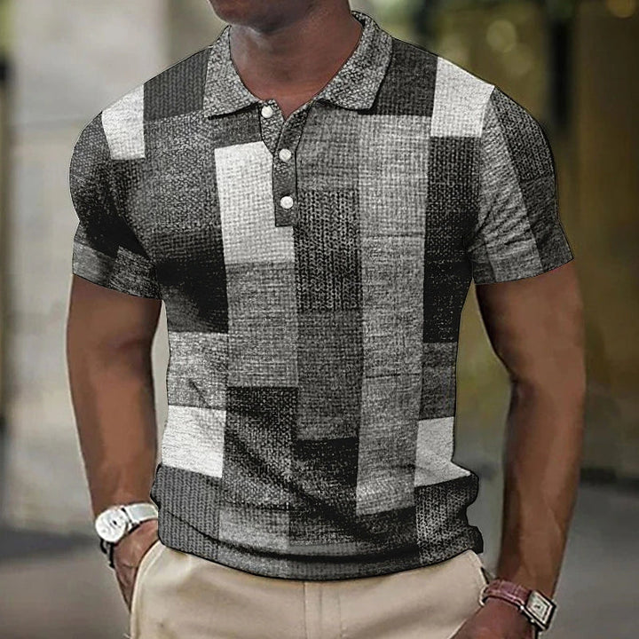 Hymie | Modern Color Patterned Polo Shirt