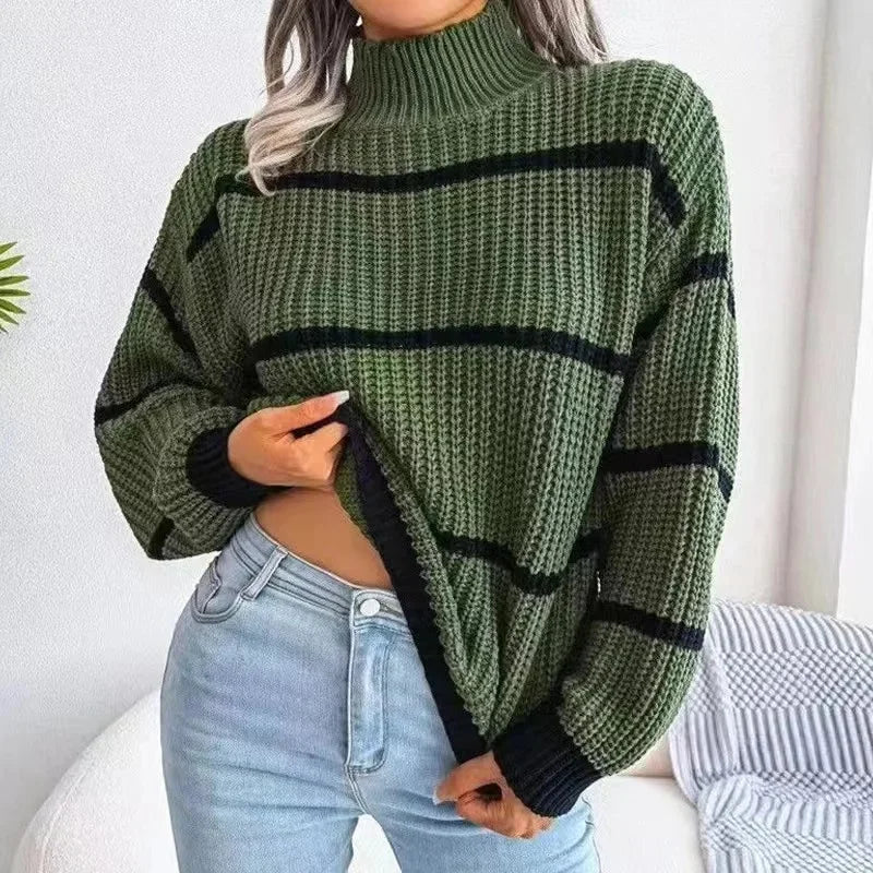 Marlien | Classic Striped Turtleneck Sweater
