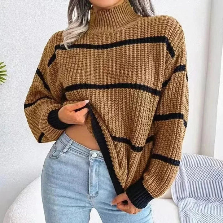 Marlien | Classic Striped Turtleneck Sweater