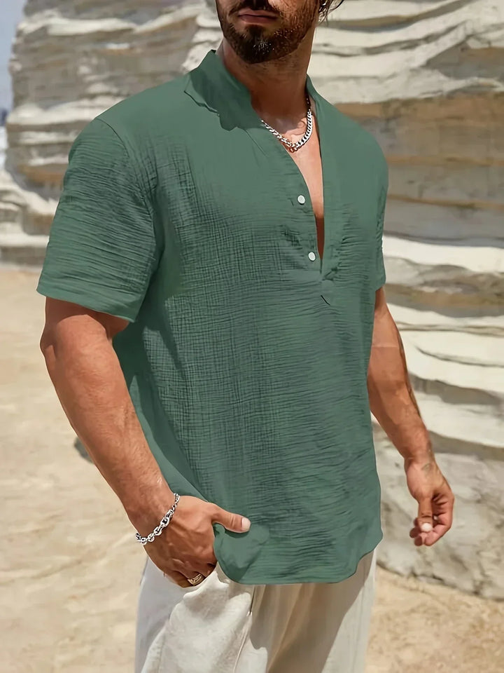 Scott | Cozy Stand-Collar Summer Shirt