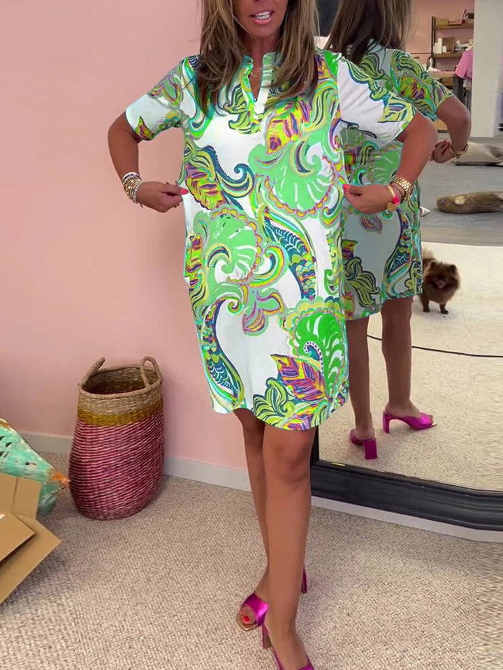 Virginia | Stylish Bold Print Midi Dress