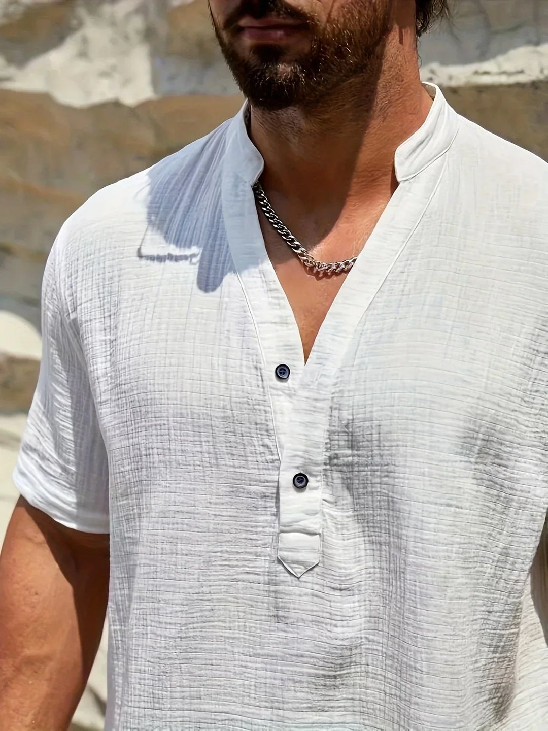 Scott | Cozy Stand-Collar Summer Shirt