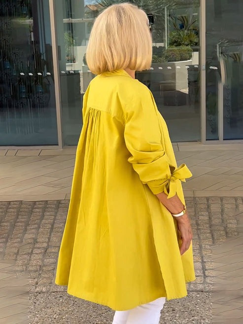 Venetia | Chic Tie-Sleeve Button Shirt