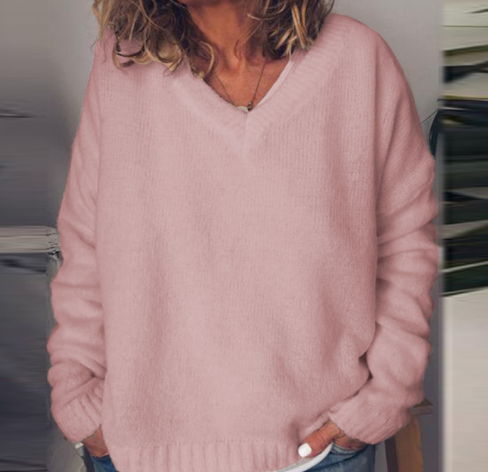 Natalia | Cozy Oversized V-Neck Sweater
