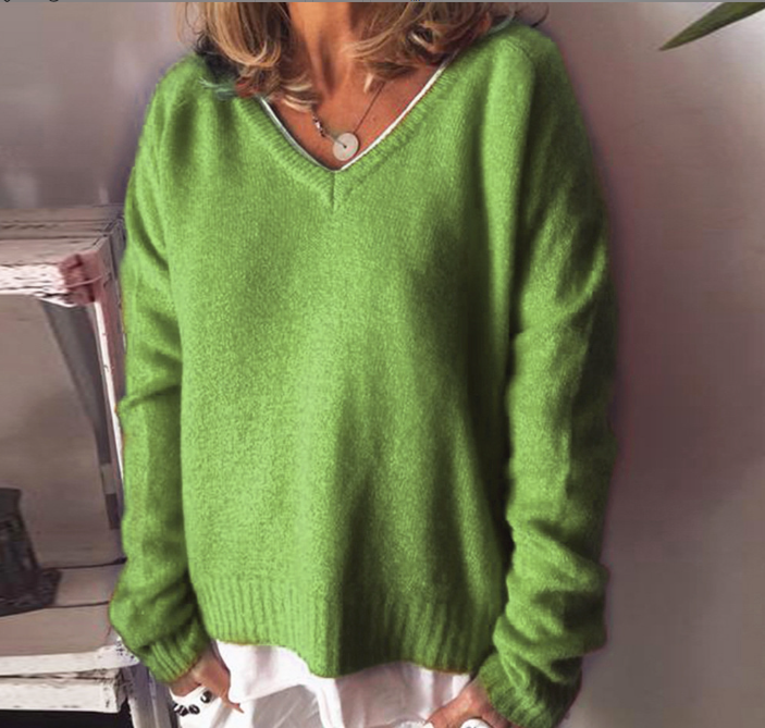 Natalia | Cozy Oversized V-Neck Sweater