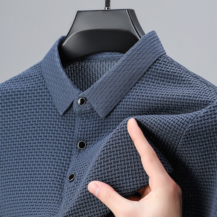 Andres | Textured Elegance Polo Shirt