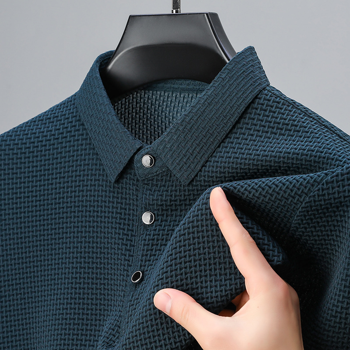 Andres | Textured Elegance Polo Shirt