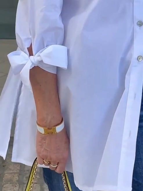 Venetia | Chic Tie-Sleeve Button Shirt