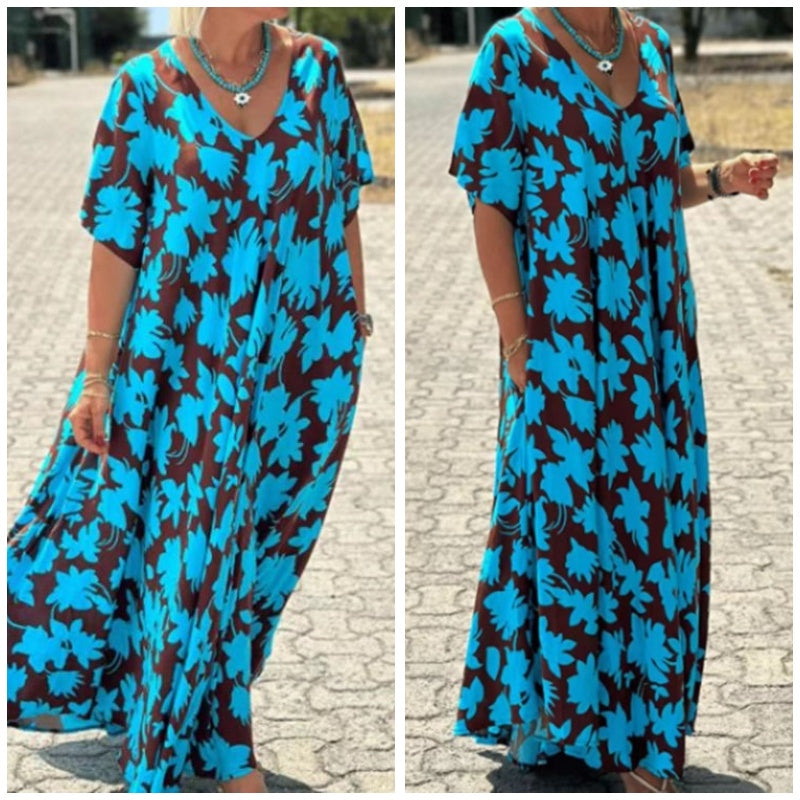 Letisia | Stylish Printed V-Neck Dress