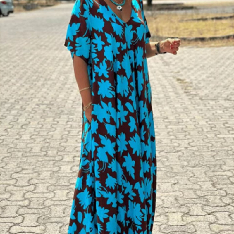 Letisia | Stylish Printed V-Neck Dress