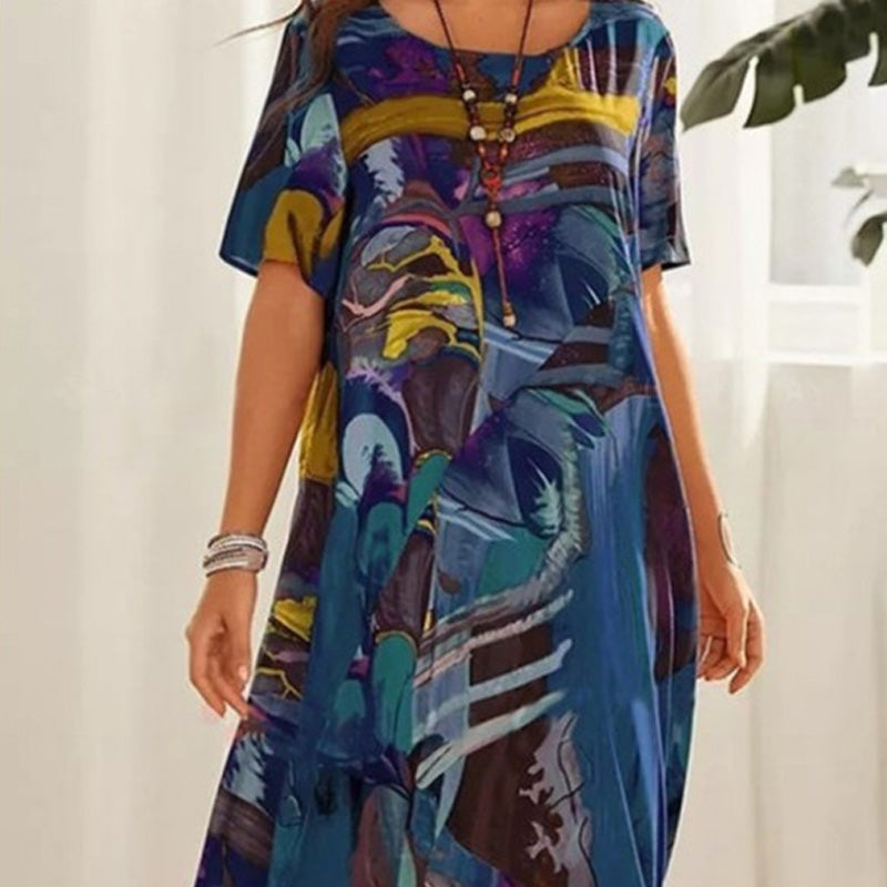 Tori | Vibrant Tropical Print Dress