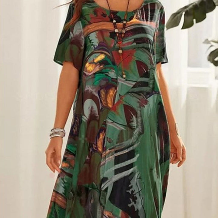 Tori | Vibrant Tropical Print Dress