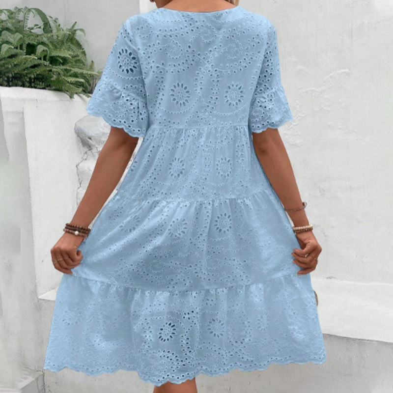 Nara | Cozy Floral Cutout Dress