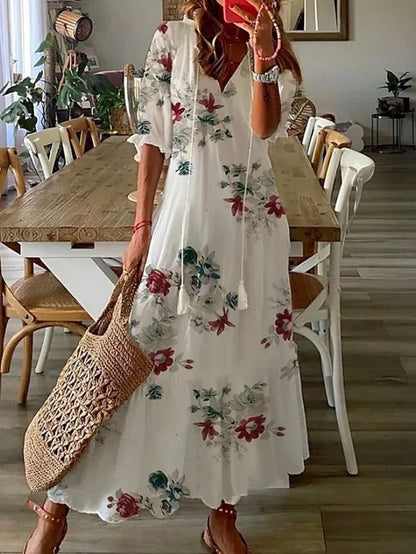 Mikaela | Stylish Boho Belly-Covering Dress