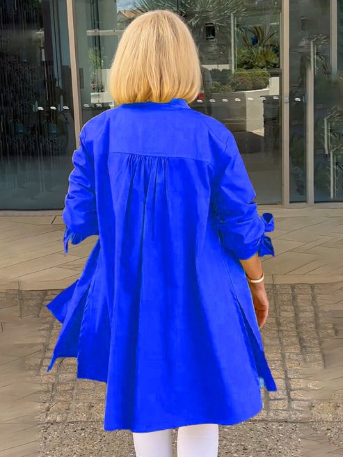 Venetia | Chic Tie-Sleeve Button Shirt