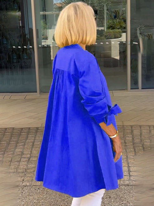 Venetia | Chic Tie-Sleeve Button Shirt